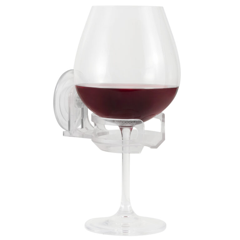 The SipCaddy Shower Beer and Bath Wine Holder